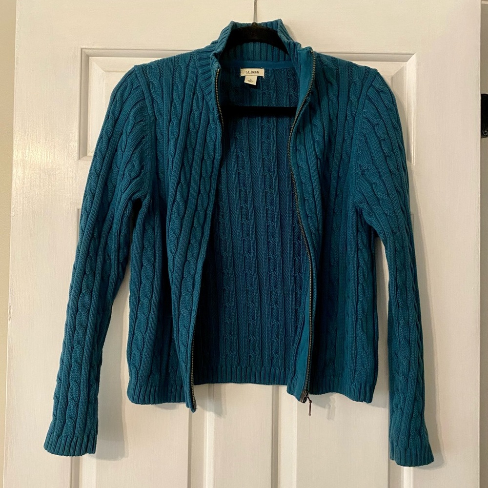 LL Bean Knit Zipper Sweater